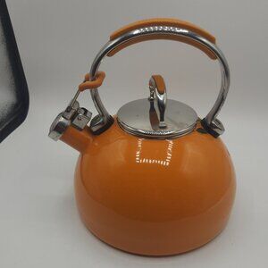 KitchenAid Gourmet Essentials 2-Quart Porcelain Tea Kettle Orange